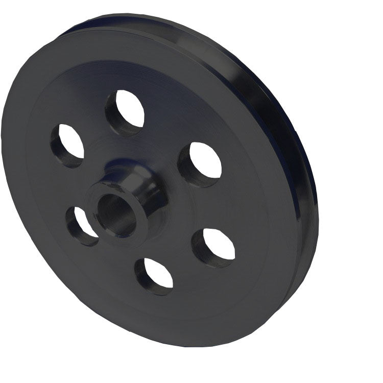 CVF Racing Stealth Black billet V-belt power steering pulley for Saginaw 3/4 in. press fit pump, B-BBF2PS