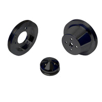 CVF Racing Stealth Black billet V-belt alternator pulley kit for Ford FE 390, 427 and 428, B-BBFE1KIT
