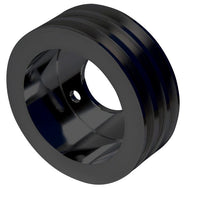 CVF Racing Stealth Black billet 3-groove crankshaft pulley for Ford FE 390, 427 and 428, B-BBFE3CR