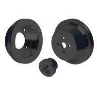CVF Racing stealth black billet V-belt pulley kit, alternator only, for Ford 429 and 460 big block, B-BBFL1KIT