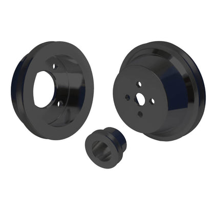 CVF Racing stealth black billet V-belt pulley kit, alternator only, for Ford 429 and 460 big block, B-BBFL1KIT