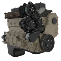 CVF Racing Stealth Black WRAPTOR 8 rib serpentine system, A/C and alternator, for Cummins 4BT and 6BT diesel, B-DC-WRAPTOR-ACO