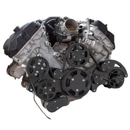 CVF Racing stealth black Wraptor serpentine system for Ford Coyote 5.0, B-FC5-WRAPTOR