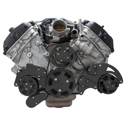 CVF Racing stealth black Wraptor serpentine system for Ford Coyote 5.0, B-FC5-WRAPTOR