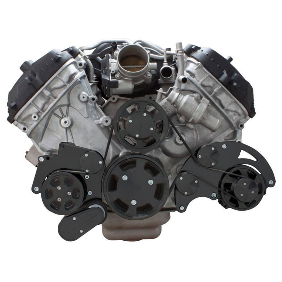 CVF Racing stealth black Wraptor serpentine system for Ford Coyote 5.0, B-FC5-WRAPTOR