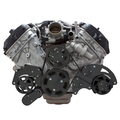 CVF Racing stealth black Wraptor serpentine system for Ford Coyote 5.0, B-FC5-WRAPTOR