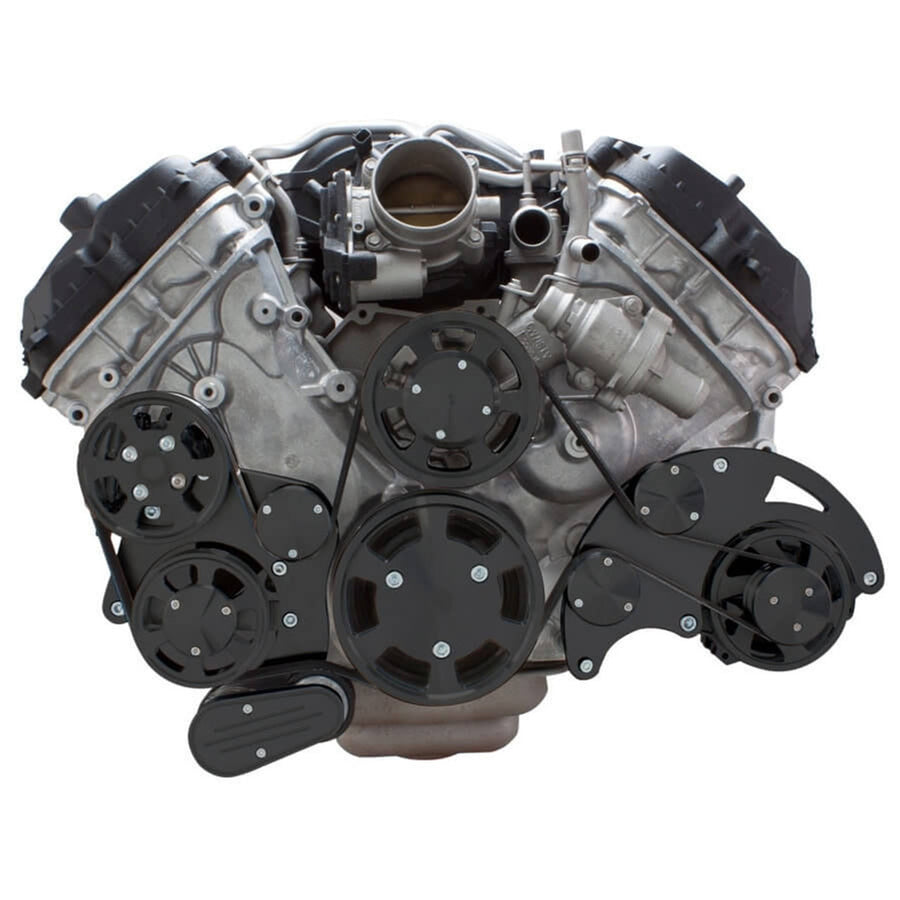 CVF Racing stealth black Wraptor serpentine system for Ford Coyote 5.0, B-FC5-WRAPTOR
