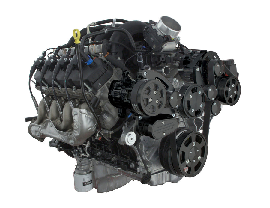 CVF Racing stealth black Wraptor serpentine system for Ford Godzilla 7.3L, B-FGZ-WRAPTOR