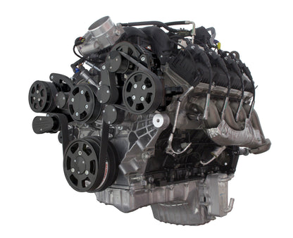 CVF Racing stealth black Wraptor serpentine system for Ford Godzilla 7.3L, B-FGZ-WRAPTOR