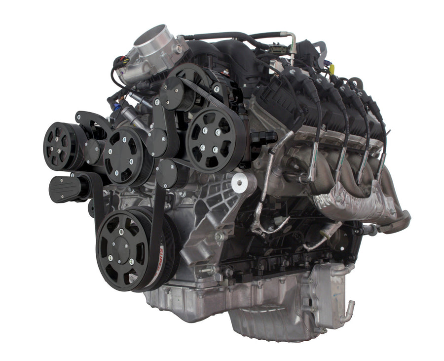 CVF Racing stealth black Wraptor serpentine system for Ford Godzilla 7.3L, B-FGZ-WRAPTOR