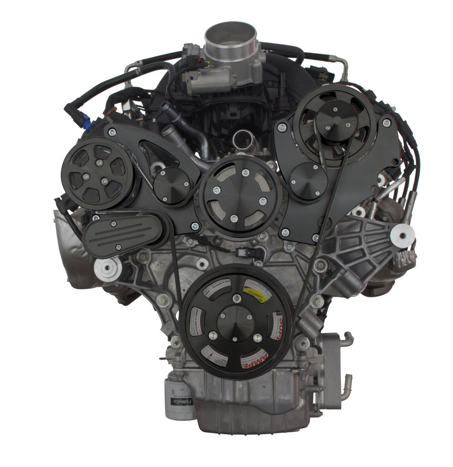 CVF Racing stealth black Wraptor serpentine system for Ford Godzilla 7.3L, B-FGZ-WRAPTOR