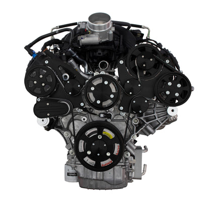 CVF Racing stealth black Wraptor serpentine system for Ford Godzilla 7.3L, B-FGZ-WRAPTOR