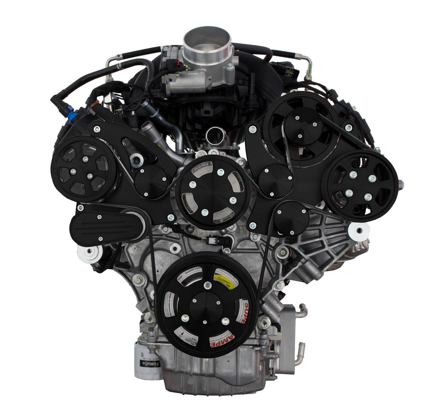 CVF Racing stealth black Wraptor serpentine system for Ford Godzilla 7.3L, B-FGZ-WRAPTOR