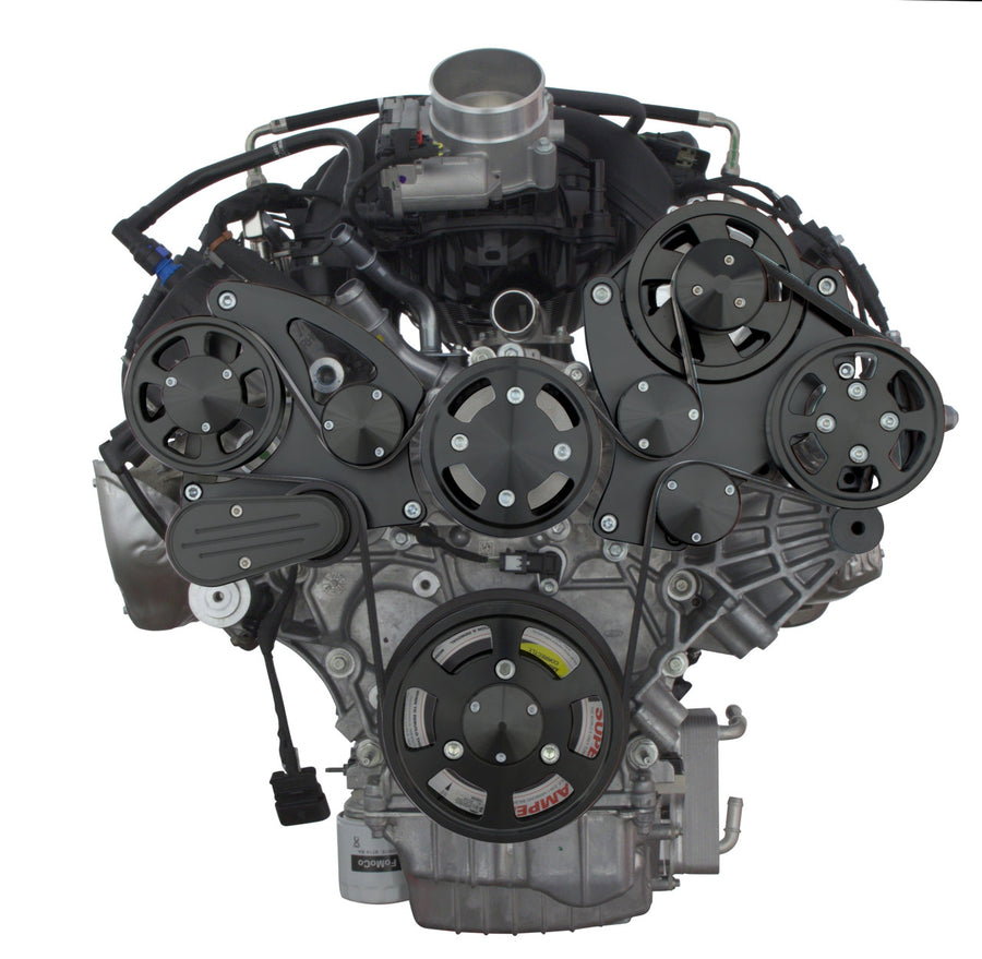 CVF Racing stealth black Wraptor serpentine system for Ford Godzilla 7.3L, B-FGZ-WRAPTOR
