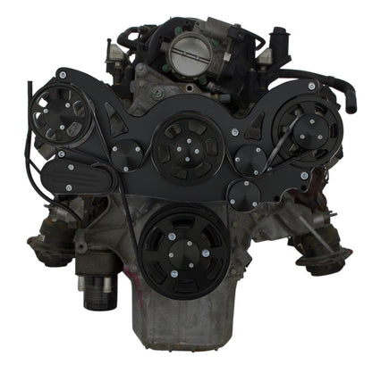 CVF Racing Stealth Black WRAPTOR all inclusive 8 rib serpentine system for Chrysler Gen III Hemi 5.7L, 6.1L and 6.4L, B-G3H-WRAPTOR