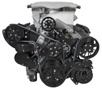 CVF Racing Stealth Black Reaper dual-belt serpentine system for Gen III Hemi with Whipple 3.0L supercharger, B-G3HW3-L-RP