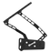 CVF Racing Stealth Black hood hinges for 1970 to 1974 Plymouth 'Cuda, B-HOOD-HINGE-KIT-74C-SS