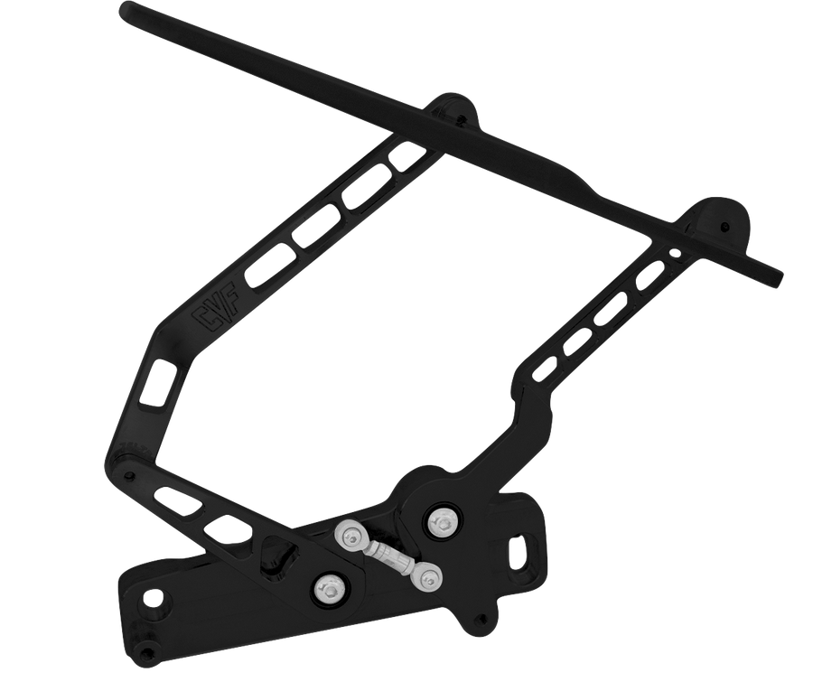 CVF Racing Stealth Black billet hood hinges for 1971 to 1976 Chevrolet Impala, part B-HOOD-HINGE-KIT-76I