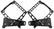 CVF Racing Stealth Black hood hinges for 1972 to 1993 Dodge D and W series truck, B-HOOD-HINGE-KIT-D100