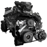 CVF Racing L18 8.1L V-belt alternator only pulley system, Stealth Black, B-L18-ALT-SYS-EWP-S