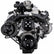 CVF Racing L18 8.1L 8-rib serpentine alternator only pulley system, Stealth Black, B-L18-SERP-ALT-CT