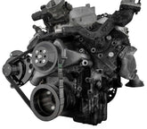 CVF Racing L18 8.1L 8-rib serpentine alternator only pulley system, Stealth Black, B-L18-SERP-ALT-CT