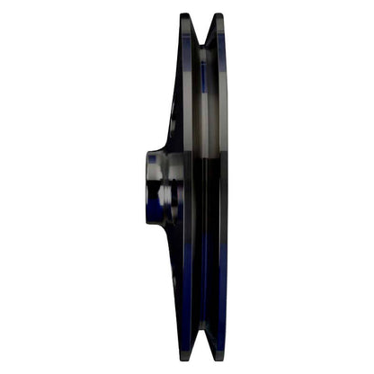 CVF Racing Stealth Black billet keyed Saginaw power steering pulley for CVF Ford 351C brackets, B-SBC2PS