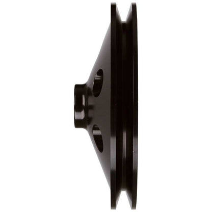 CVF Racing Stealth Black billet deep offset keyed Saginaw power steering pulley, B-SBC3PS