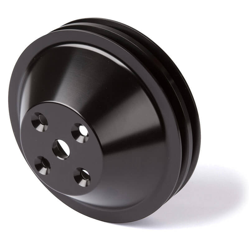 CVF Racing B-SBCL2WP Billet Water Pump Pulley, Stealth Black