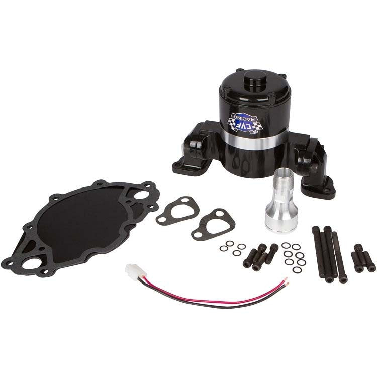 CVF Racing black billet aluminum electric water pump for Ford 289, 302 and 351W, B-SBF-EWP