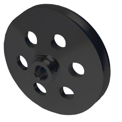 CVF Racing Stealth Black billet V-belt power steering pulley for Ford power steering pump, B-SBF1PS