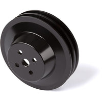 CVF Racing Stealth Black billet 2-groove underdrive water pump pulley for Ford FE 390, 427 and 428, B-BBFE2WP