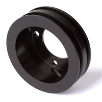 CVF Racing stealth black 2 groove crankshaft pulley for Ford 302, 351W, 351C, 351M and 400, B-SBFL2CR