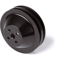 CVF Racing stealth black 2 groove underdrive water pump pulley for Ford 302, 351W, 351C, 351M and 400, B-SBFL2WP