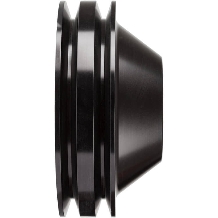 CVF Racing stealth black 2 groove high flow water pump pulley for Ford 302, 351W, 351C, 351M and 400, B-SBFL2WP-HF