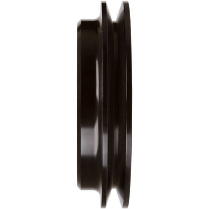 CVF Racing Stealth Black 1-groove billet crankshaft pulley for Ford 289/302/351W small block, 4-bolt damper, B-SBFS1CR