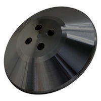 CVF Racing stealth black anodized billet water pump pulley nose cap for Cummins diesel, B-WP-CAP-DC