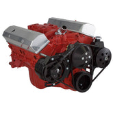 CVF Racing B-350-PS-SYSTEM-C-LWP V-Belt Power Steering & Alternator System, Stealth Black