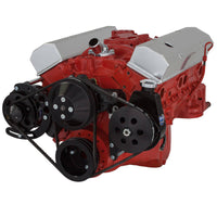 CVF Racing B-350-PS-SYSTEM-C-LWP V-Belt Power Steering & Alternator System, Stealth Black