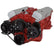 CVF Racing B-350-PS-SYSTEM-C-LWP V-Belt Power Steering & Alternator System, Stealth Black