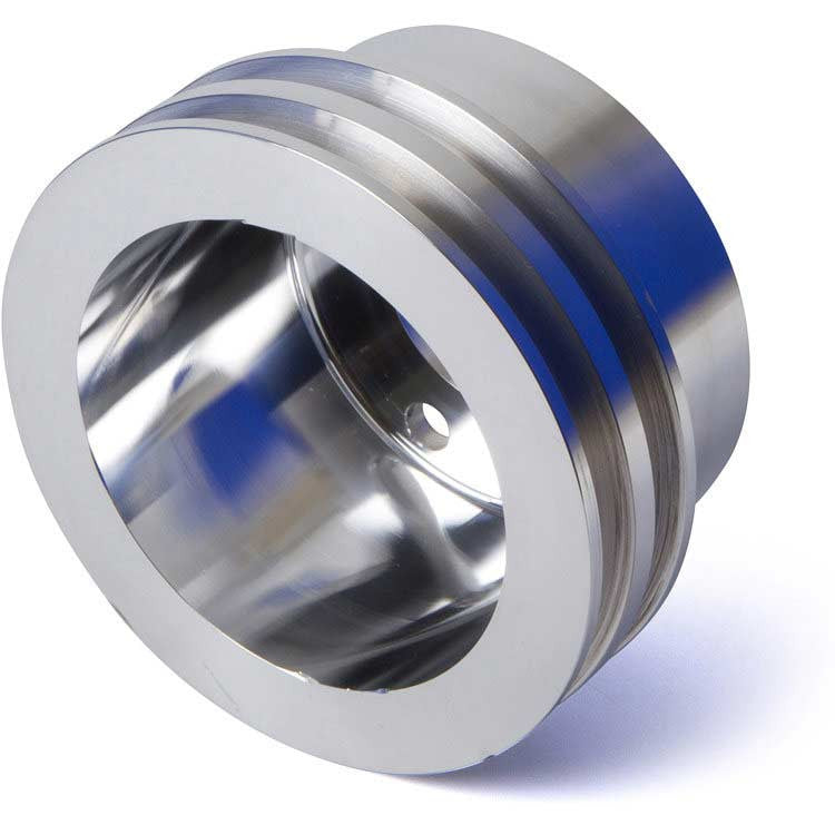 CVF Racing BBC 2-Groove Crank Pulley Crank Trigger, LWP in Polished, part number BBCL2CR-CT