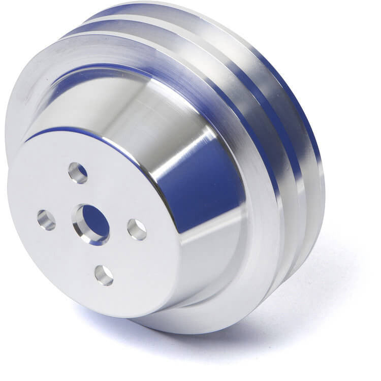 CVF Racing polished billet V-belt A/C pulley kit for Ford FE 390, 427 and 428, BBFE3KIT
