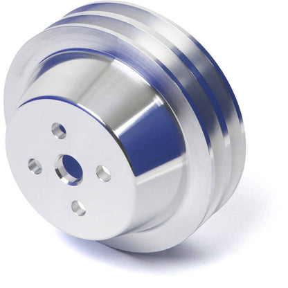 CVF Racing polished billet V-belt alternator and power steering pulley kit for Ford FE 390, 427 and 428, BBFE2KIT