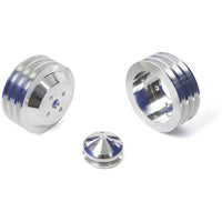 CVF Racing polished billet high flow V-belt A/C pulley kit for Ford FE 390, 427 and 428, BBFE33KIT-HF