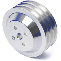 CVF Racing polished billet 3-groove high flow water pump pulley for Ford FE 390, 427 and 428, BBFE3WP-HF