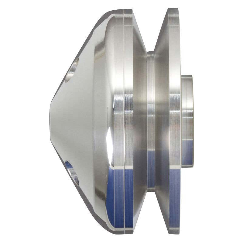 CVF Racing Polished billet 1-groove alternator pulley and cap for Chrysler small block and big block engines, SCR1ALT