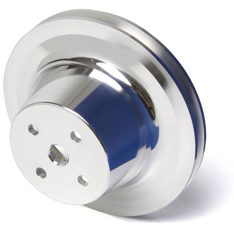 CVF Racing Polished billet 1V Alternator V-belt pulley kit for Chrysler big block 383, 400 and Hemi, BCRL1KIT