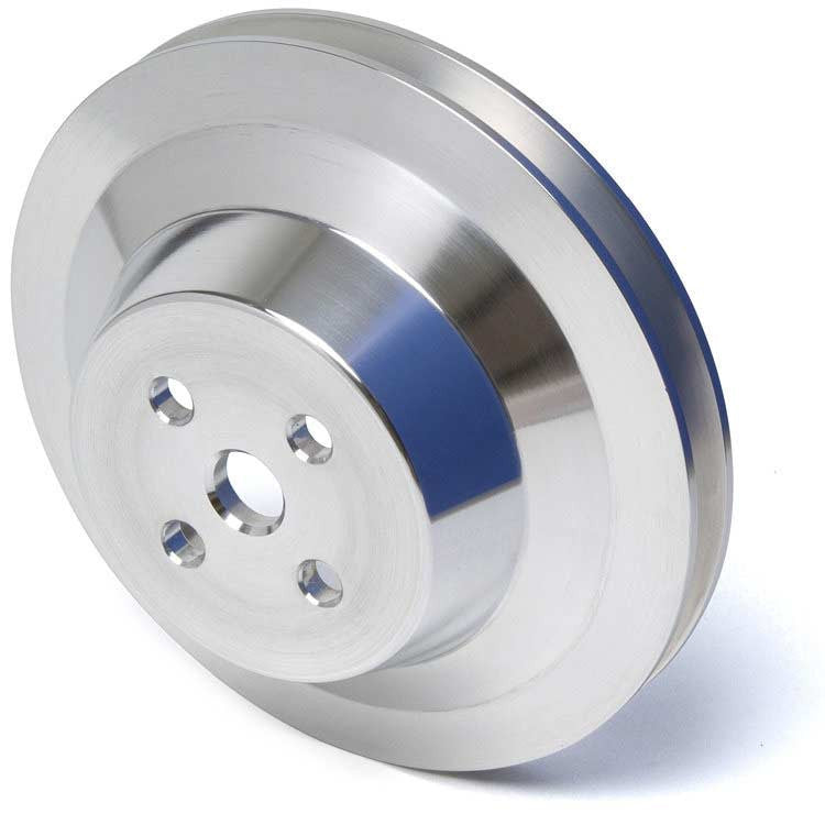 CVF Racing Polished billet 1-groove water pump pulley for Chrysler big block 383, 440 and crate Hemi, BCRL1WP-A
