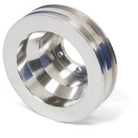 CVF Racing Polished billet 2-groove high flow crankshaft pulley for Chrysler big block 383, 440 and Crate Hemi, BCRL2CR-HF