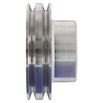 CVF Racing Polished billet 2-groove high flow crankshaft pulley for Chrysler big block 383, 440 and Crate Hemi, BCRL2CR-HF